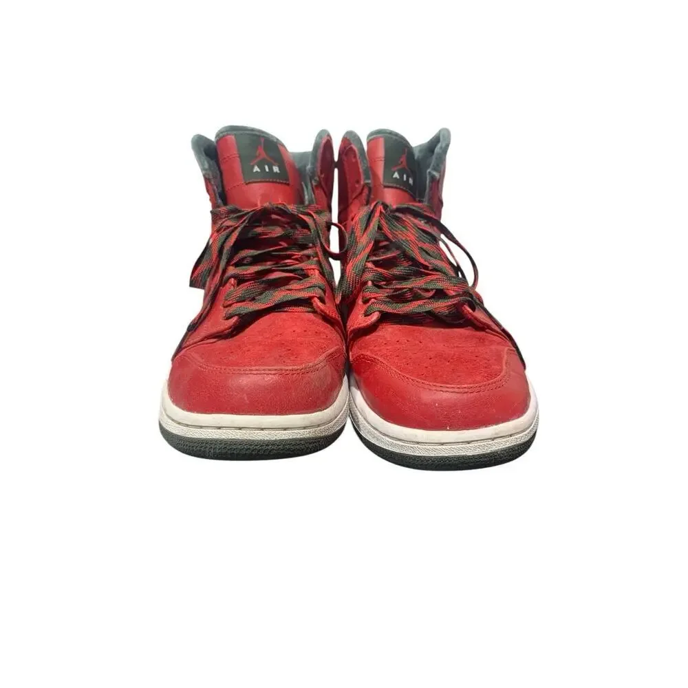 AIR Jordan 1 Retro hightop‎ RED and FOREST GREEN sz 11.5